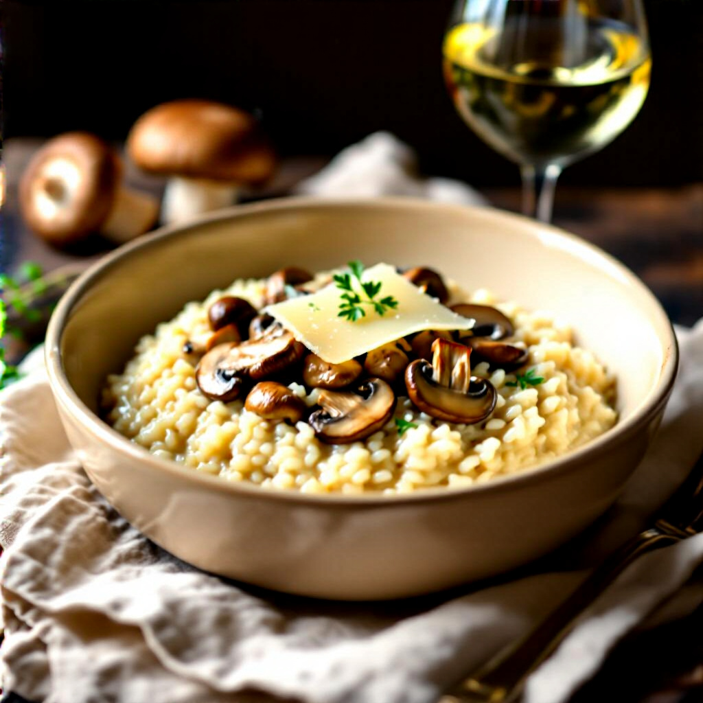 Risotto aux champignons des bois